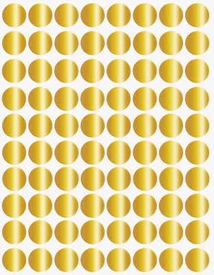 Dot stickers ½ inch Metallic colors 13mm