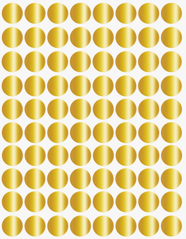 Dot stickers ½ inch Metallic colors 13mm