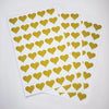 Heart Glitter Stickers 3/4 inch