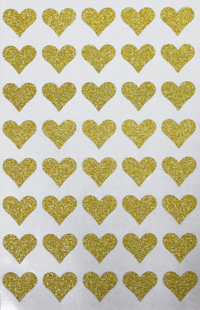 Royal Green Heart Labels 3/4 inch for Scrapbooking, Crafting and