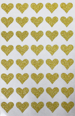 Heart Glitter Stickers 3/4