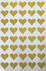 Valentines Day 3/4 Inch Glitter Heart Stickers 19mm
