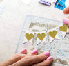 Valentines Day Decoration Glitter Stickers 1.5 x 1.75 Inch