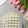 Heart Glitter Stickers 1.5 x 1.75 Inch