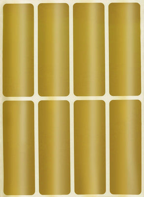 Rectangular stickers 3 x 1 inch Metallic colors 76mm x 25mm
