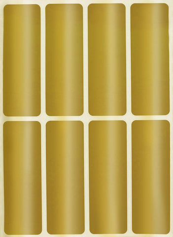 Rectangular stickers 3 x 1 inch Metallic colors 76mm x 25mm