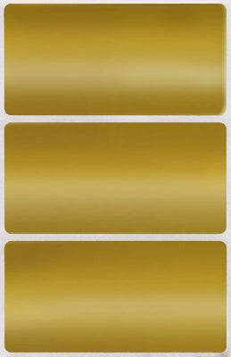 Rectangular stickers 4 x 2 inch Metallic colors 102mm x 51mm