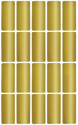 Rectangular metallic stickers 1.57 x 0.75 inch  40mm x 19mm