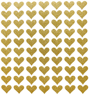 Heart Glitter Stickers 3/4 inch