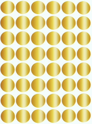 Dot stickers 11/16" inch Metallic colors 17mm