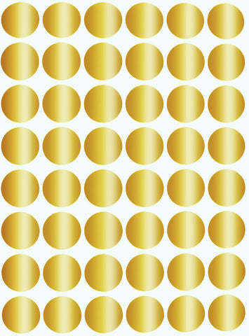 Dot stickers 11/16" inch Metallic colors 17mm