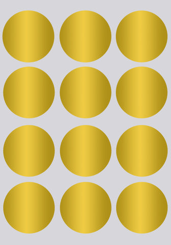 Dot stickers 1.5 inch Metallic colors 38mm