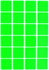 Square Stickers 1 x 1 inch Neon Colors 25mm x 25mm