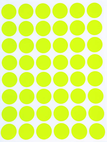 Dot stickers 11/16 inch Neon colors 17mm