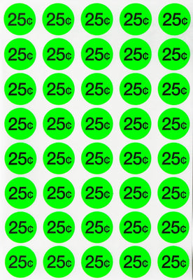 Price Dot Stickers 3/4 Inch Neon Color Labels 19mm
