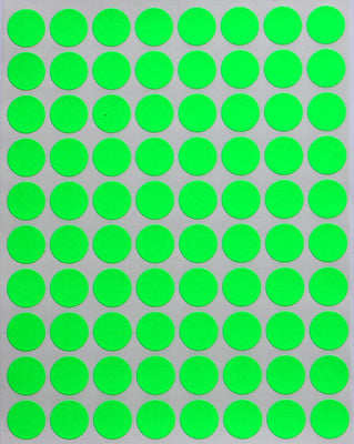 Dot stickers ½ inch Neon colors 13mm