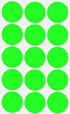 Dot stickers 1.25 inch Neon colors 30mm