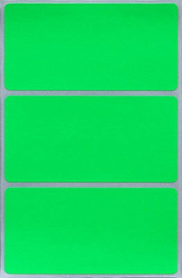 Rectangular stickers 4 x 2 inch Neon colors 102mm x 51mm