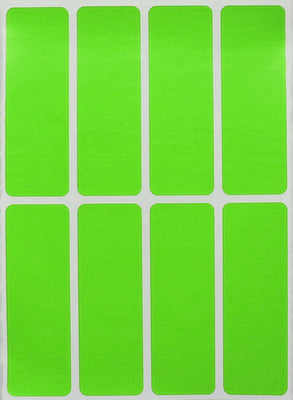 Rectangular stickers 3 x 1 inch Neon colors 76mm x 25mm