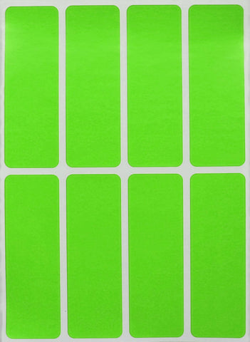 Rectangular stickers 3 x 1 inch Neon colors 76mm x 25mm