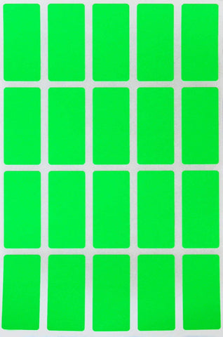 Rectangular stickers 1.57 x 0.75 inch Neon colors 40mm x 19mm