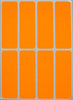 Rectangular stickers 3 x 1 inch Neon colors 76mm x 25mm