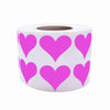 Heart Stickers 3/4 inch Label Rolls 19mm