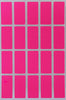 Rectangular stickers 1.57 x 0.75 inch Neon colors 40mm x 19mm