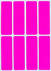 Rectangular stickers 3 x 1 inch Neon colors 76mm x 25mm