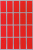 Rectangular stickers 1.57 x 0.75 inch Neon colors 40mm x 19mm