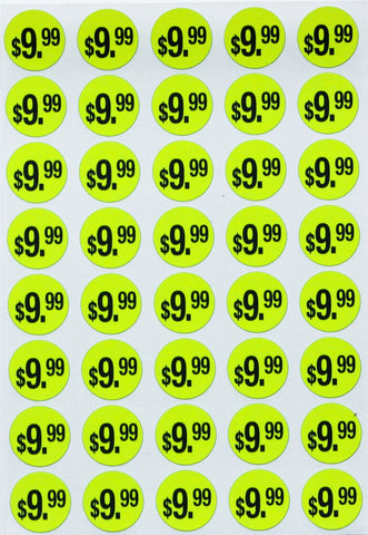 Price Dot Stickers 3/4 Inch Neon Color Labels 19mm