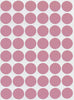 Dot stickers 11/16 inch Pastel colors 17mm