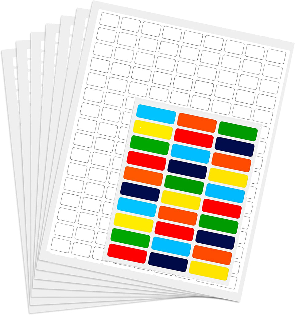 Rectangular Printable Sticker 0.75 x 0.50 Inch White Label Sheets – Royal Green Market