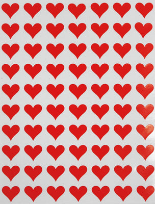 Color Heart Stickers 1/2" inch 13mm