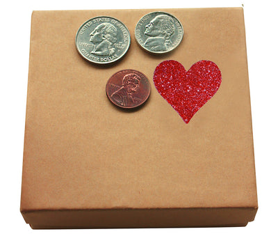 Heart Glitter Stickers 1.5 x 1.75 Inch