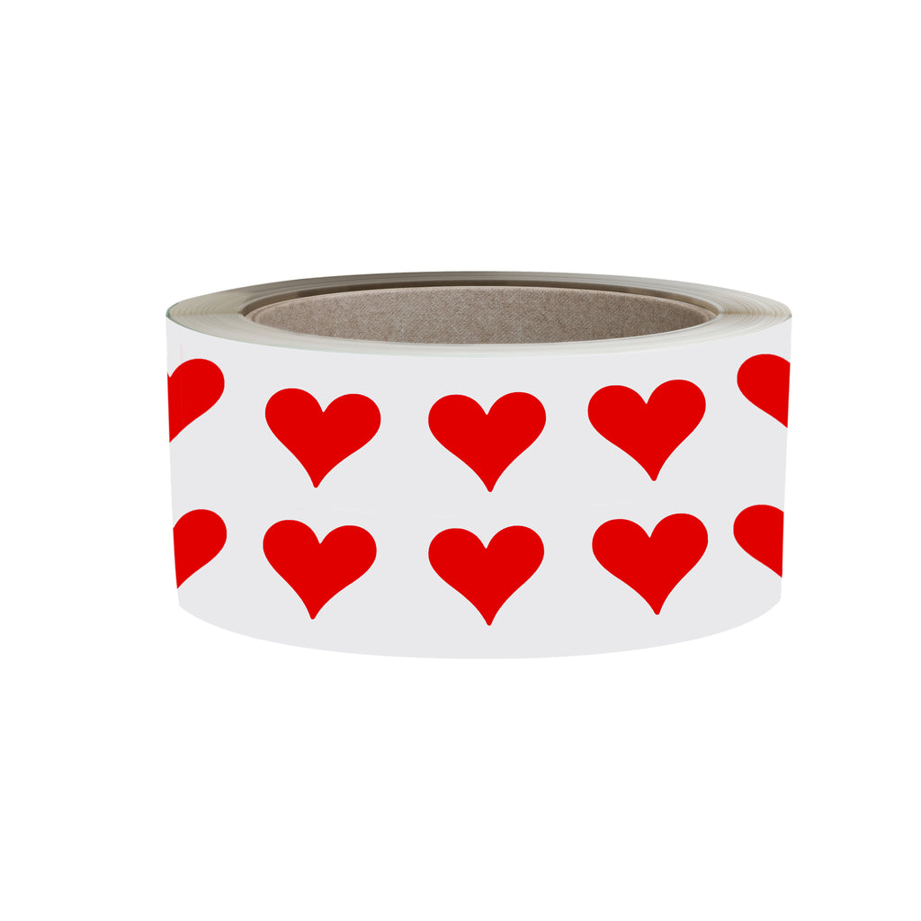 Heart Stickers 1/2 inch Label Rolls 13mm 1250 / Rose Gold