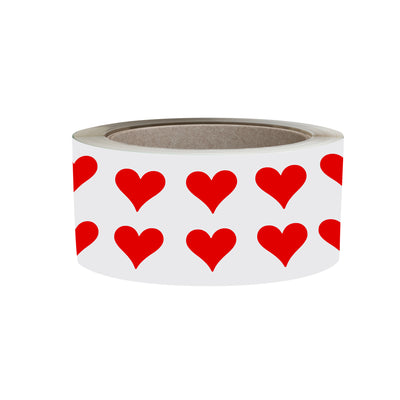 Heart Stickers 1/2 inch Label Rolls 13mm