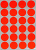 Dot stickers 1 inch Neon colors 25mm
