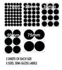 Round Dot Stickers Labels in Assorted Sizes