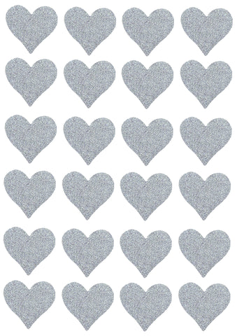 Heart Glitter Stickers 1.5 x 1.75 Inch