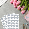 Heart Glitter Stickers 1.5 x 1.75 Inch