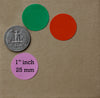 Dot stickers 1 inch Neon colors 25mm