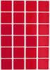 Square Stickers 1 x 1 inch Classic Colors 25mm x 25mm