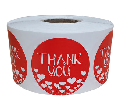 Thank You Stickers 1.5 inch Label Rolls 38mm