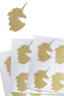 Unicorn Glitter Stickers 2 Inch For Party Supplies, Envelopes and Invitation Seals