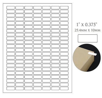 Rectangle Labels Clear Matte Finish 1 x 0.375 Inch Clear Rectangular Labels