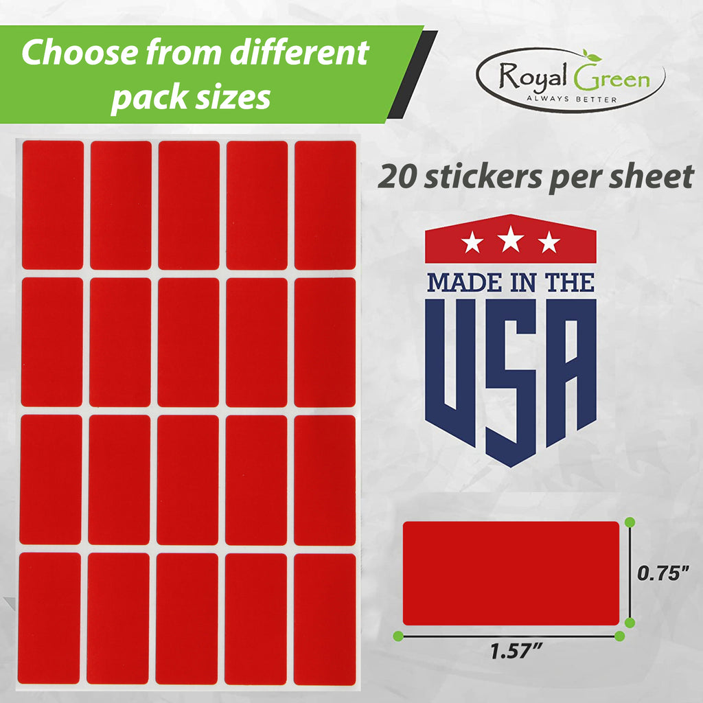 Rectangular stickers 1.57 x 0.75 inch classic colors 40mm x 19mm ...