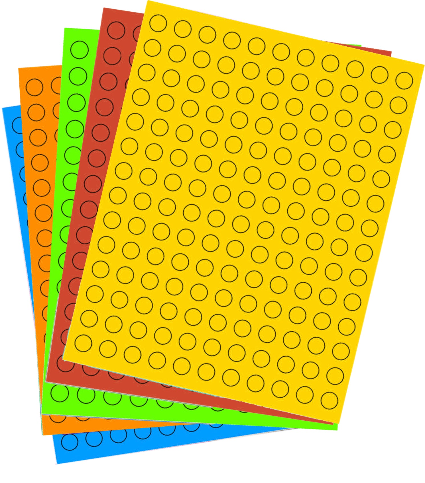 Color File Stickers Colored Labels 1/2