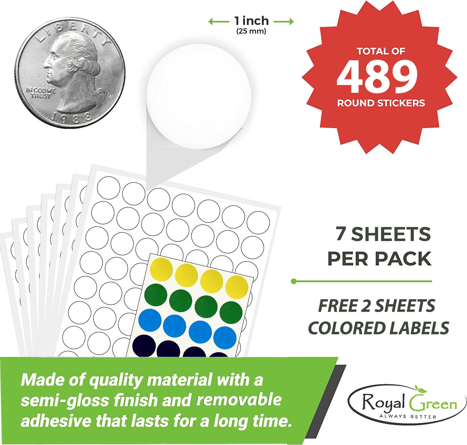 Printable Sticker Paper Sheets for Inkjet/Laser Printers 1