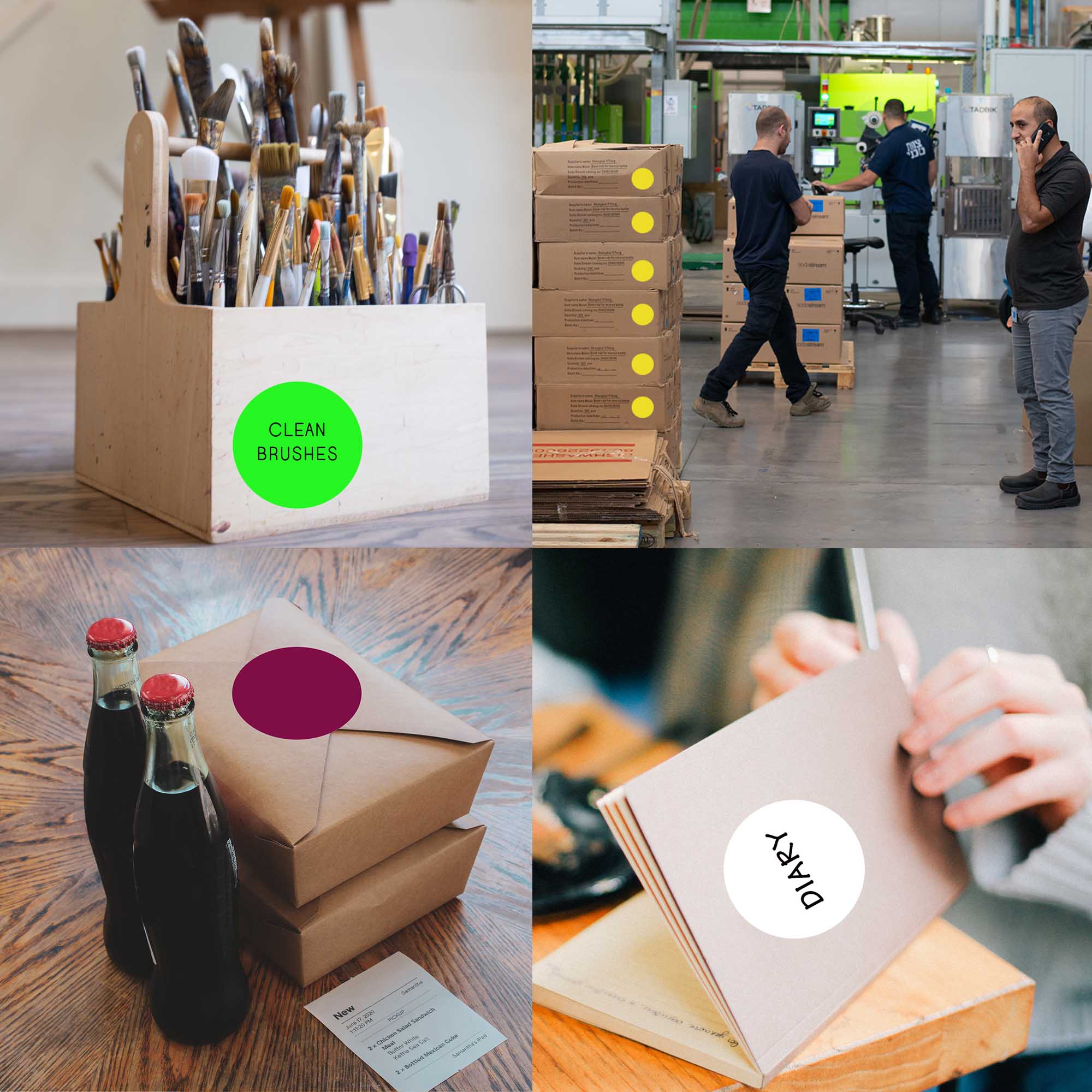 3 Inch Color Stickers Dot stickers 3 inch classic colors 75mm – Royal Green Market